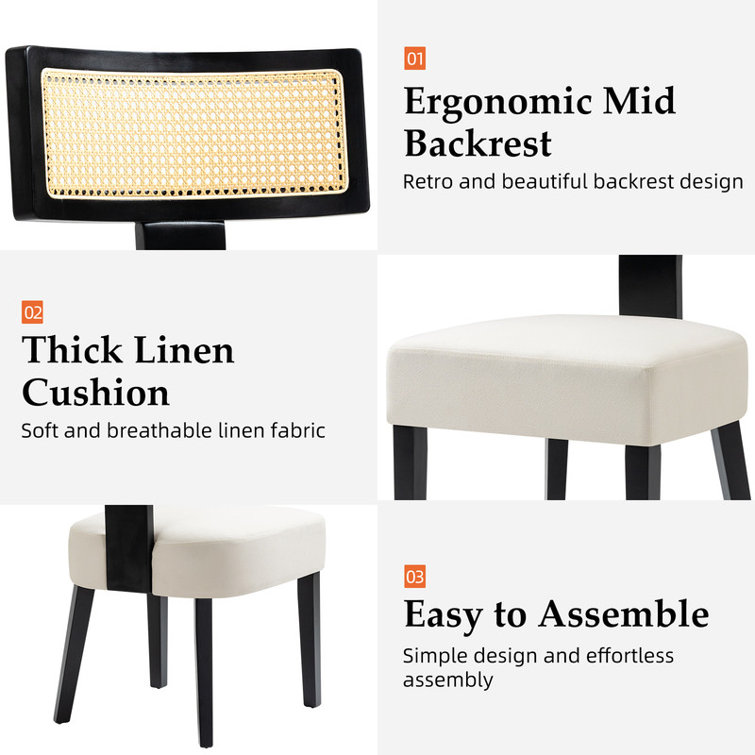 Bayou Breeze Carrew Fabric Side Chair Dining Chair Wayfair Canada